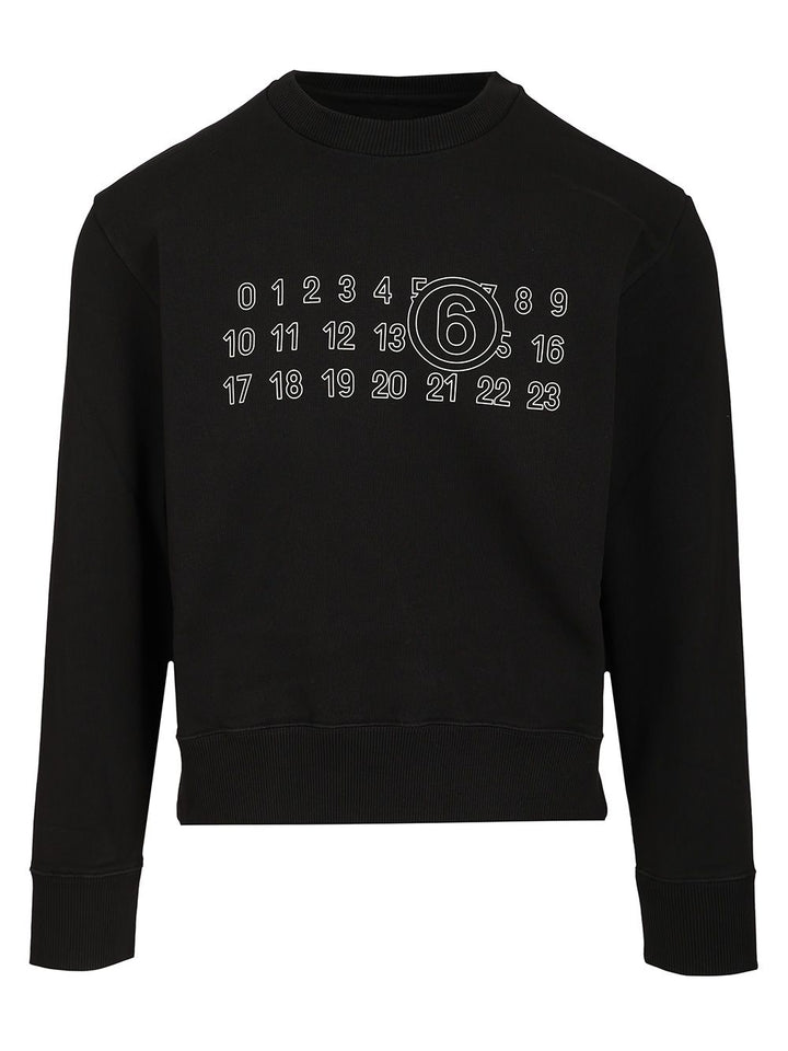 Mm6 Maison Margiela Numeric Sweatshirt Sweatshirts - Nero | 8a89fd22d9b23f230b827ff71e71109747fb5607