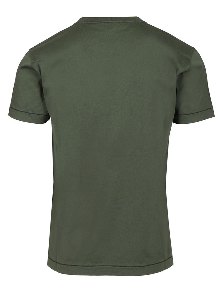 Stone Island Short-Sleeved Cotton Jersey T-Shirt - Verde | 738eab4b580f9132751e0c9bbafcda0dbd361652