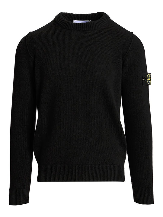 Lambswool Crewneck Sweater Knitwear Nero
