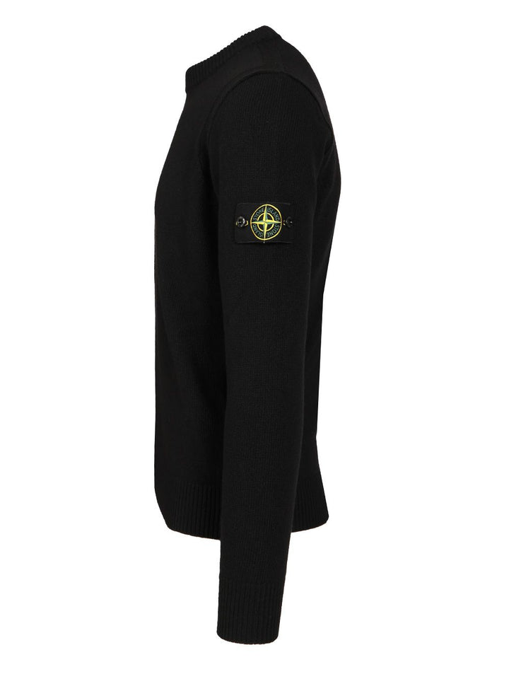 Stone Island Lambswool Crewneck Sweater Knitwear - Nero | fee63ef2acddf42052d7463dd7df155f5e66ddca