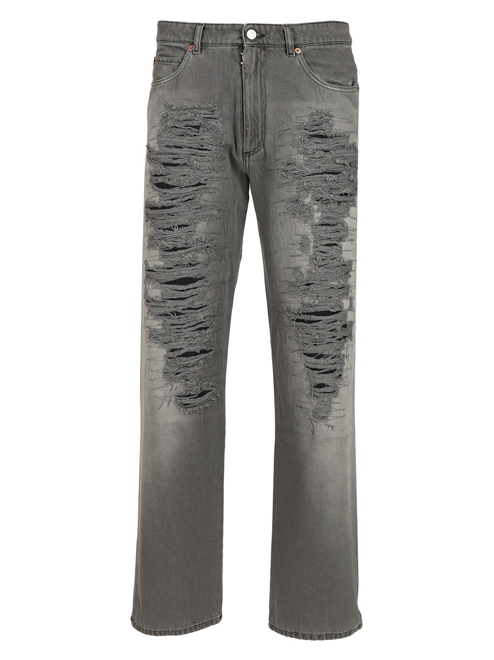 Mm6 Maison Margiela Destroyed Jeans - Nero | df25346bd8825f49cb75cf39f36361f64247b9d3
