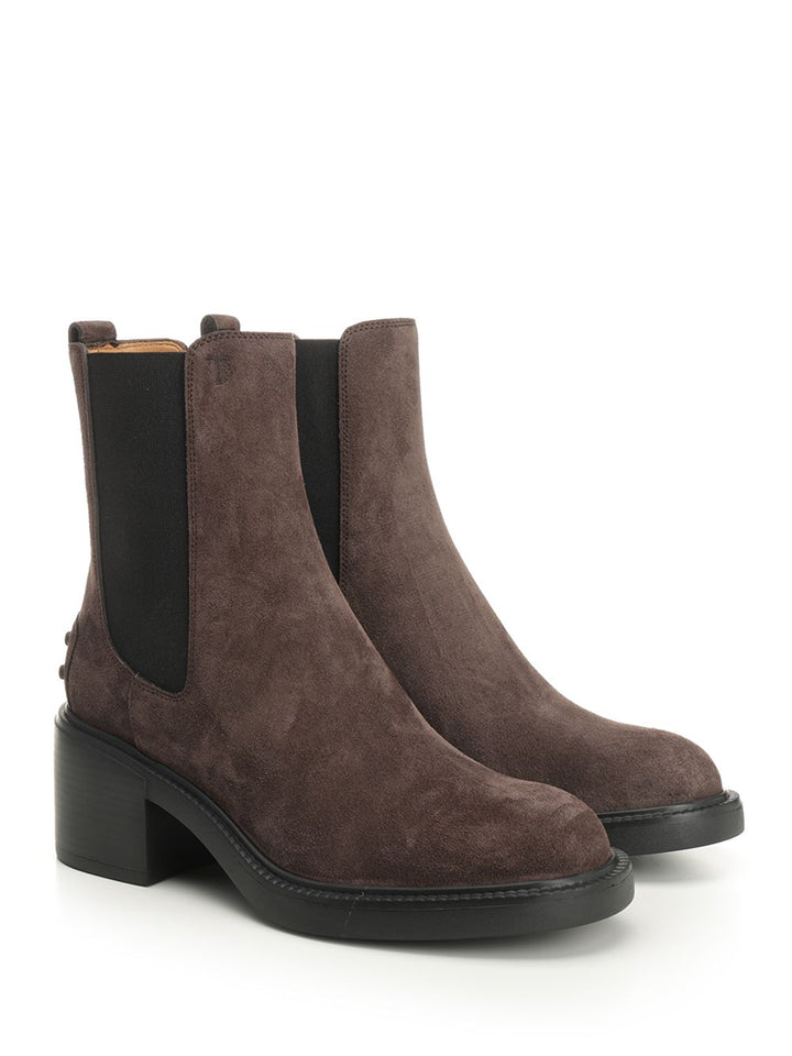 Tod'S Suede Ankle Boot Boots - Marrone | 845e169a52268053e72ffc14f2e5e118a15032af