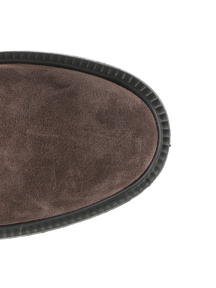 Tod'S Suede Ankle Boot Boots - Marrone | 85529c074274b788592032fc00c706908b65b7ac