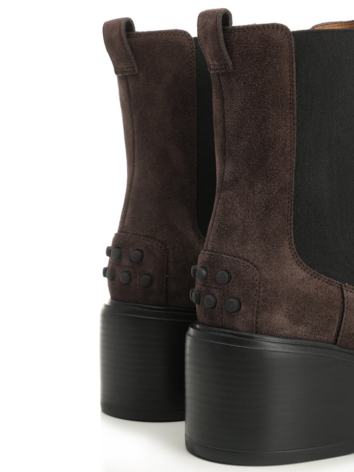 Tod'S Suede Ankle Boot Boots - Marrone | ad7f975570fa0249e40b484b685f94183ae1eedf