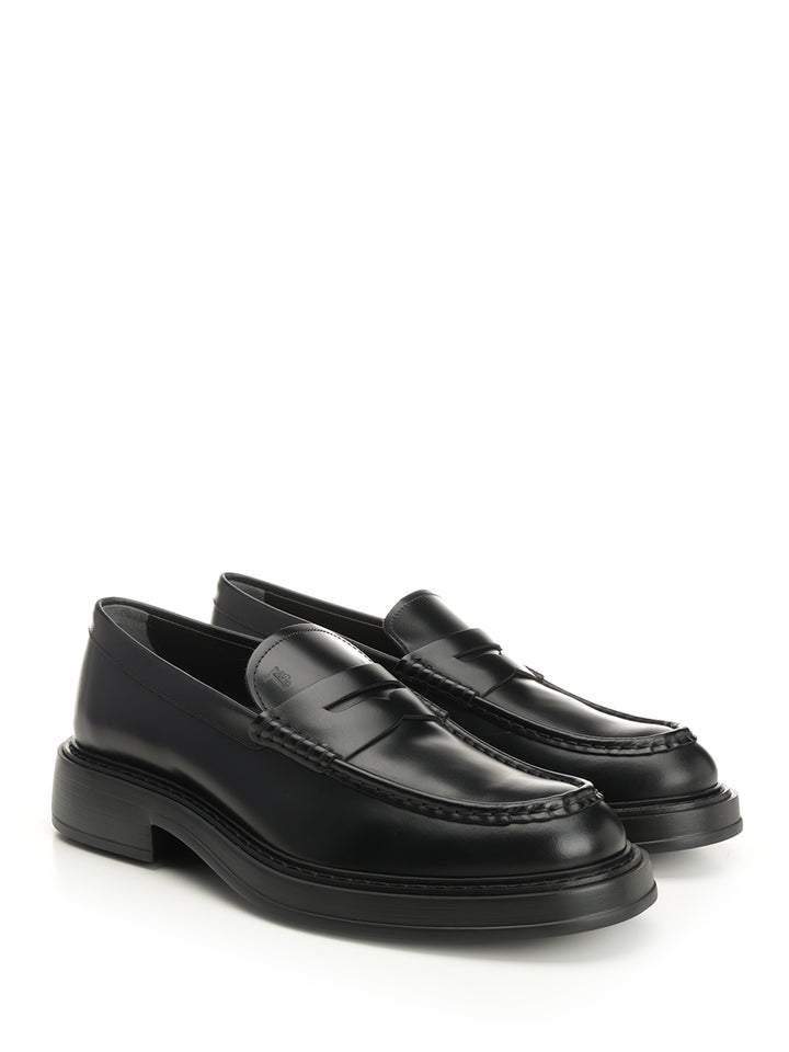 Tod'S Leather Loafer Mocassini - Nero | 49722e18b430aa086fcfb90d1c943e0936cbd429