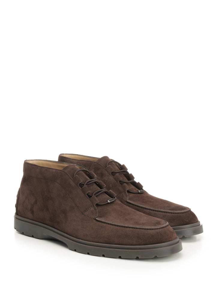 Tod'S Suede Ankle Boot Boots - Marrone | 8c480f75a0dffa997fbd21c127c886fcec27587c