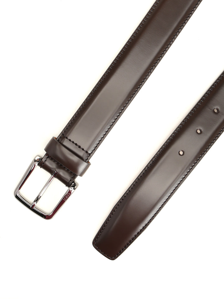 Tod'S Soft Leather Belt Cinture - Marrone | 21df7901be3fa2a0877e3ab97de75742f74ddc64