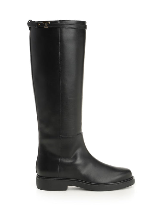 Leather Boot Boots Nero