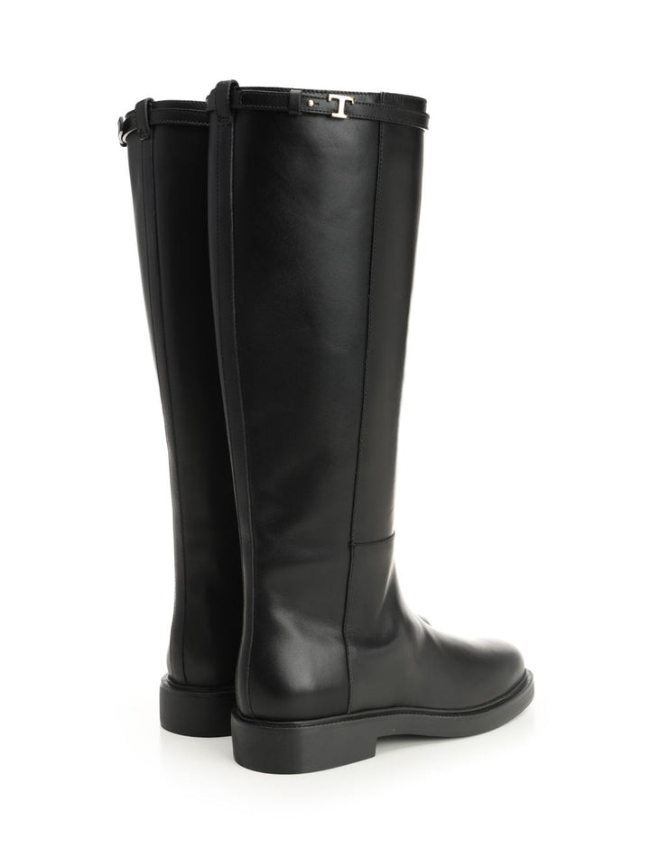 Tod'S Leather Boot Boots - Nero | 4d3b627e43f1f25fa7d55d7df2a6e70bfcbec2cc
