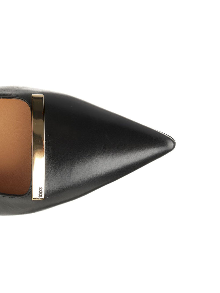 Tod'S Leather Slingback Ballerina Scarpe basse - Nero | 4465235f6731662d9ec8021cf3953a11e9182857