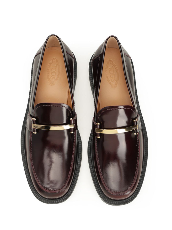 Tod'S Calfskin Loafer Scarpe basse - Bordeaux | 03f14bca99439667ff0557324f6c527bf067967d