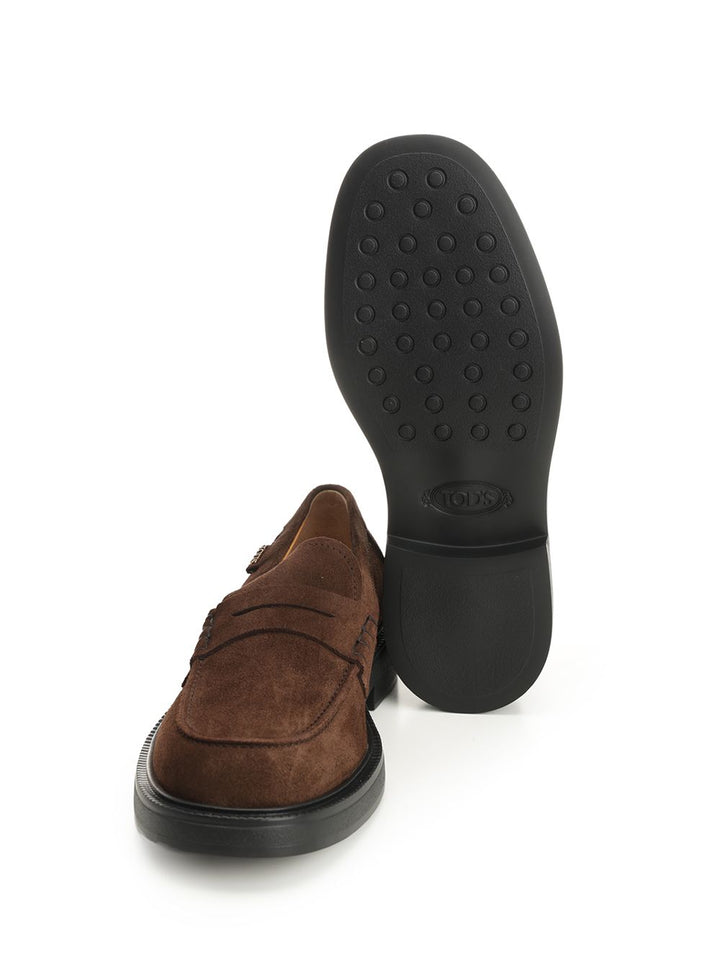 Tod'S Suede Calfskin Loafer Scarpe basse - Marrone | d1bbcee2b25a7bbe7fe3da140d5aa0c8e11e1d01