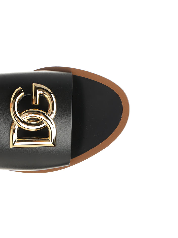 Dolce & Gabbana Calfskin Slides Scarpe basse - Nero | 1da960957d103673dc9dffc2817157a5d4d30193