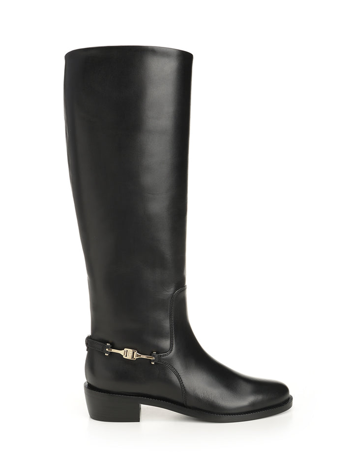 Ferragamo Boot With F Buckle Boots - Nero | 0615d0151eb81fd3cf79214e70547718229220c4