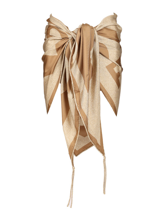Silk Skirt Pareo Gonne Beige