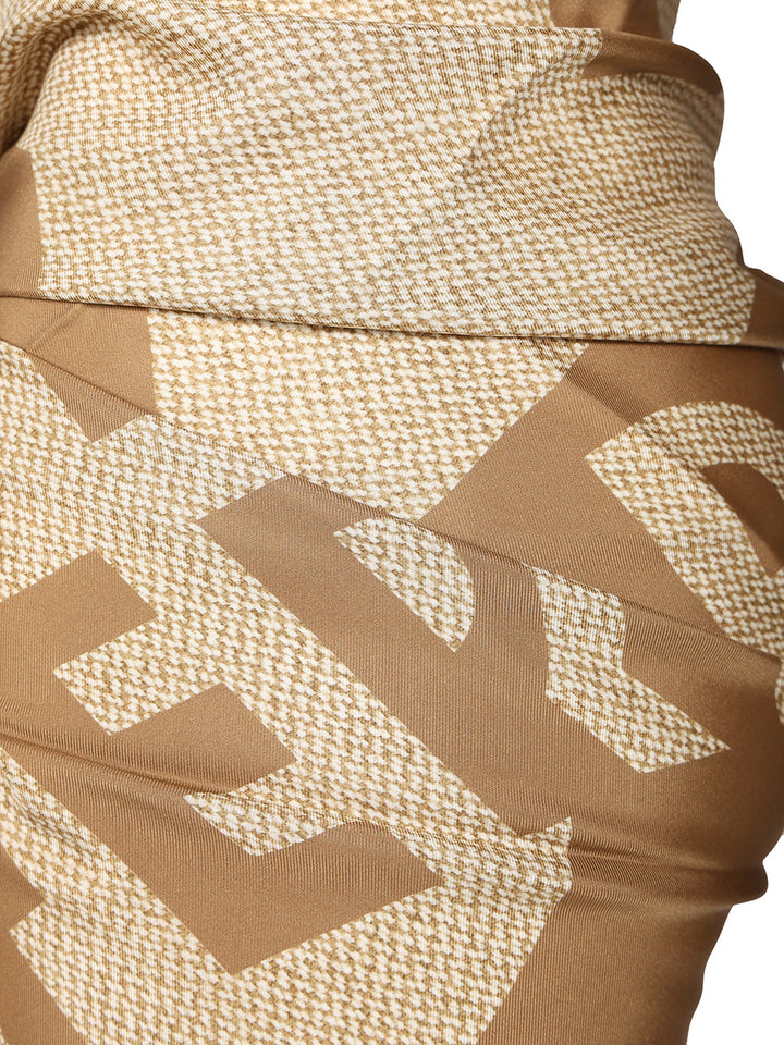 Ferragamo Silk Skirt Pareo Gonne - Beige | 16e101ef3429bdd8876bebff52e8e8eed3763964