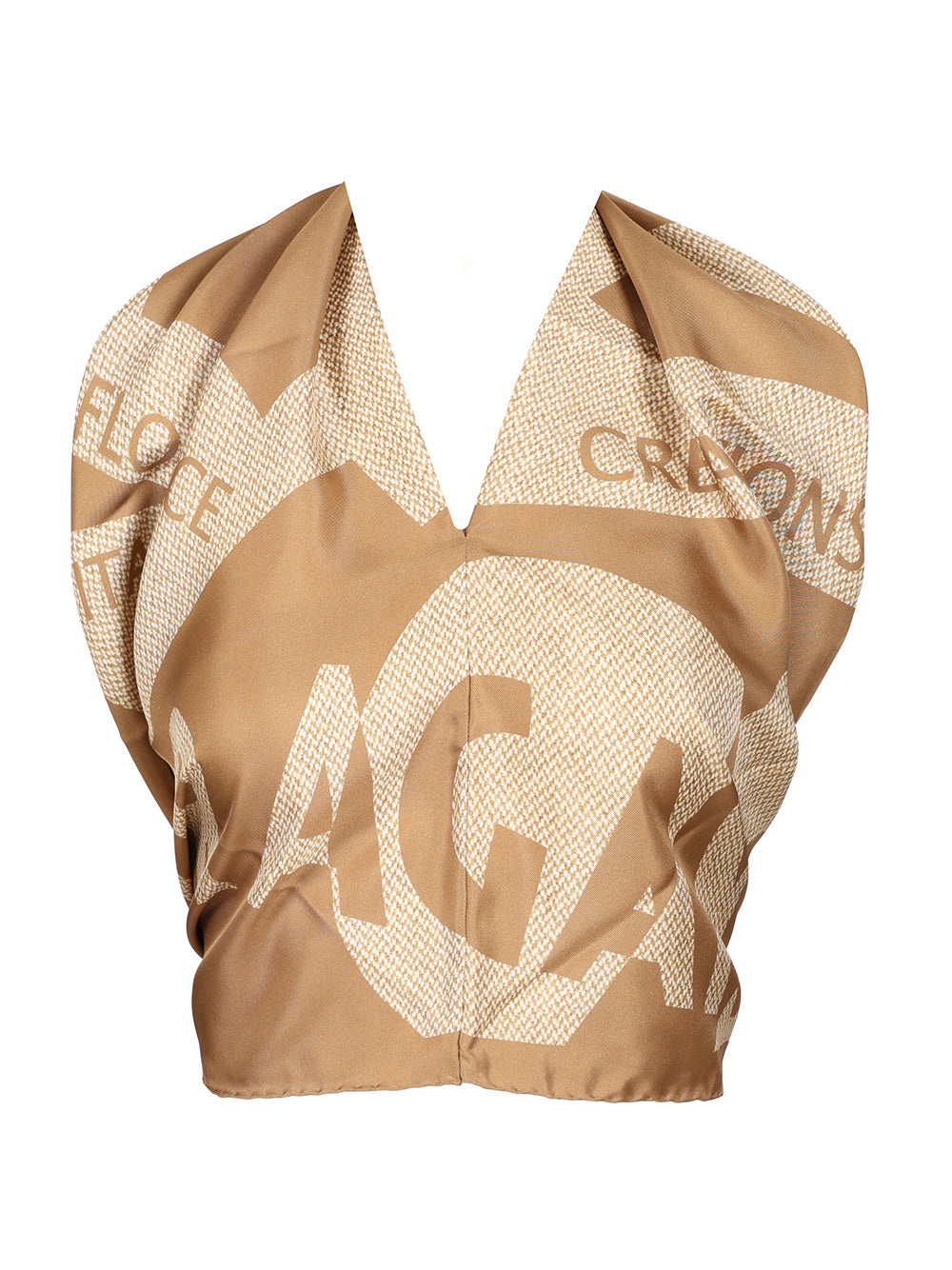 Ferragamo Silk Top Top - Beige | e20a0f86b0df9572843087a8607ec3bebba1249f