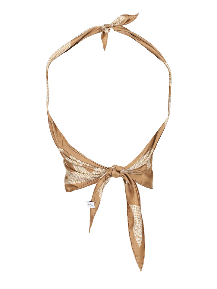 Ferragamo Silk Top Top - Beige | bfd234c281dd3bbeb688de76c4a6ecf96e242b55