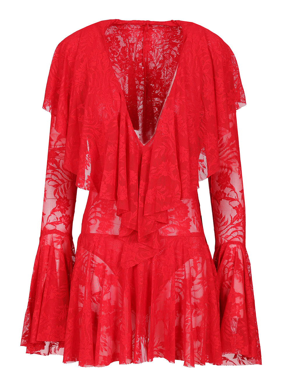 Norma Kamali Ruffle Mini Dress Abiti - Rosso | 32cc6a0eb7609e76232f51f3702ce5c29f735339