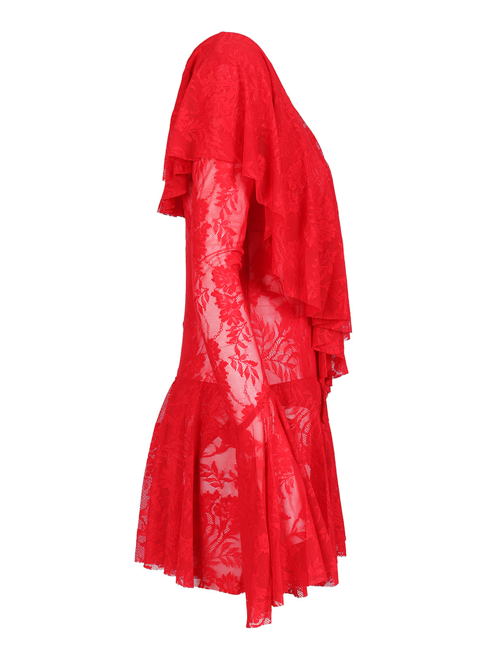 Norma Kamali Ruffle Mini Dress Abiti - Rosso | e2ce683a669b053bed48d550d7f670e0716ba8c6