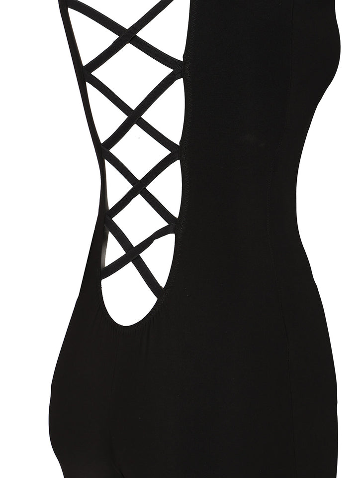 Norma Kamali One-Piece With Cross-Back Details Abiti - Nero | 98d51a5bab62e8612ae20fa1027b6721604629b2