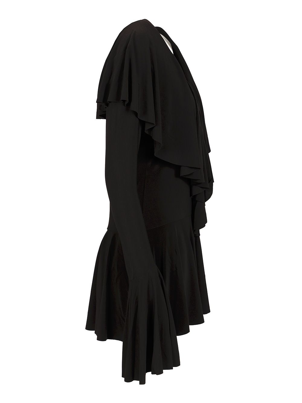 Norma Kamali Ruffle Mini Dress Abiti - Nero | 06e938f21d811af2f3fdec31539b5e2ad26a4042