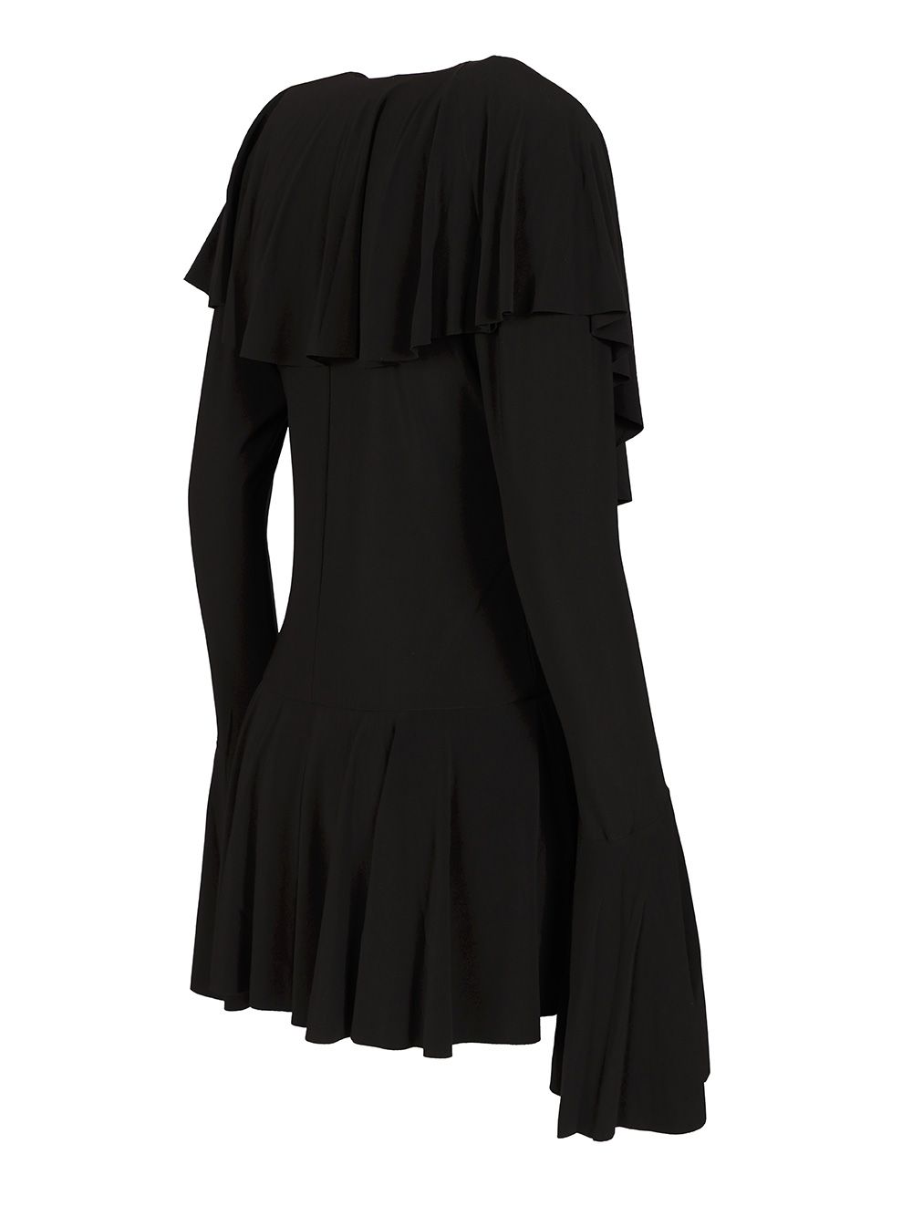 Norma Kamali Ruffle Mini Dress Abiti - Nero | a4c6891c12f3fb58a28906c612f11418d20d1669