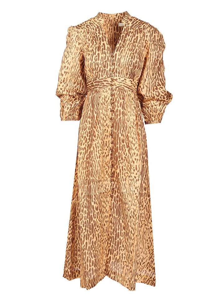 Zimmermann Leopard Print Midi Dress Abiti - Animalier | 3301c2133a4860e51e5193c1da111481af02d1e6