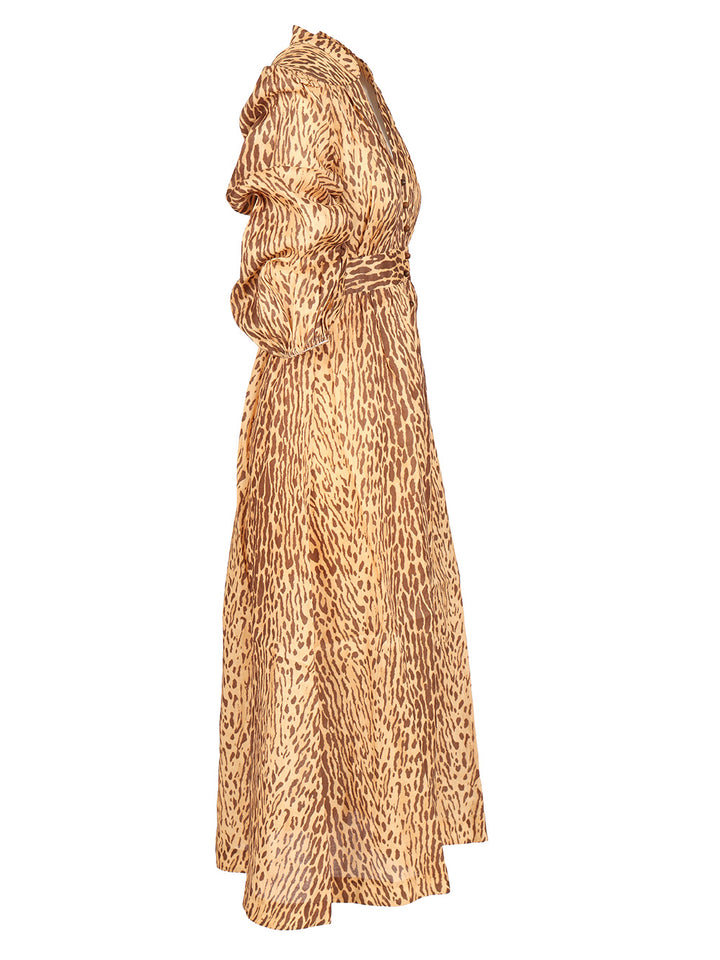 Zimmermann Leopard Print Midi Dress Abiti - Animalier | 9bcc3fbbf21666934527896f5c8e0db63203b005