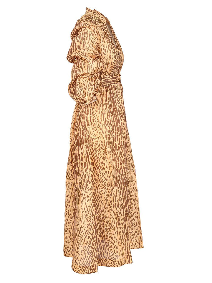 Zimmermann Leopard Print Midi Dress Abiti - Animalier | cc5d348b3e2dbf25ae14c62a8b043ae815966afa