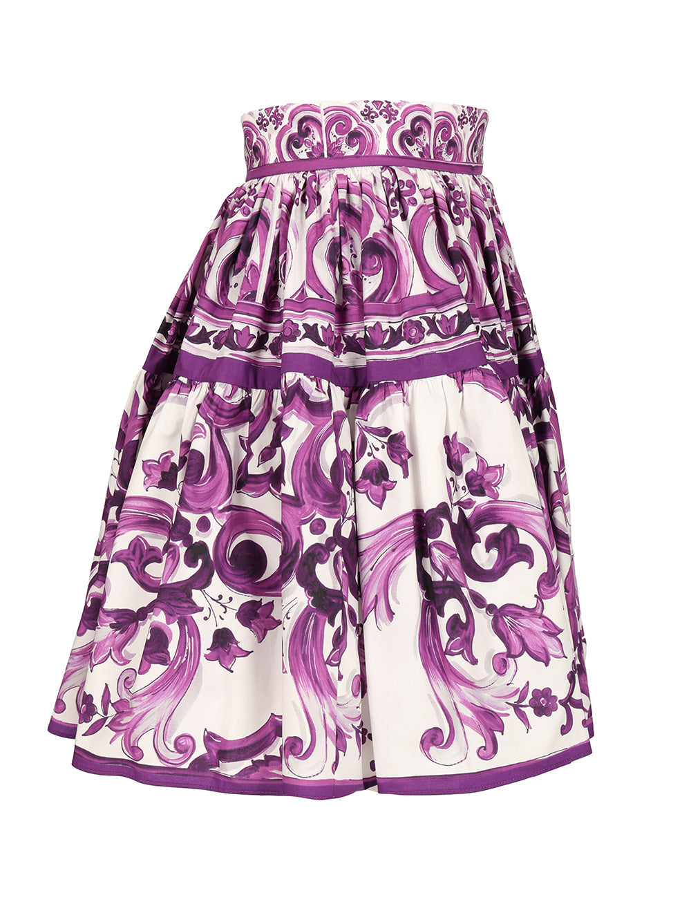 Dolce & Gabbana Short Skirt With Maiolica Print Gonne - Violet | 0001a050214c609886b6fb518ff8dbc5ec363d85