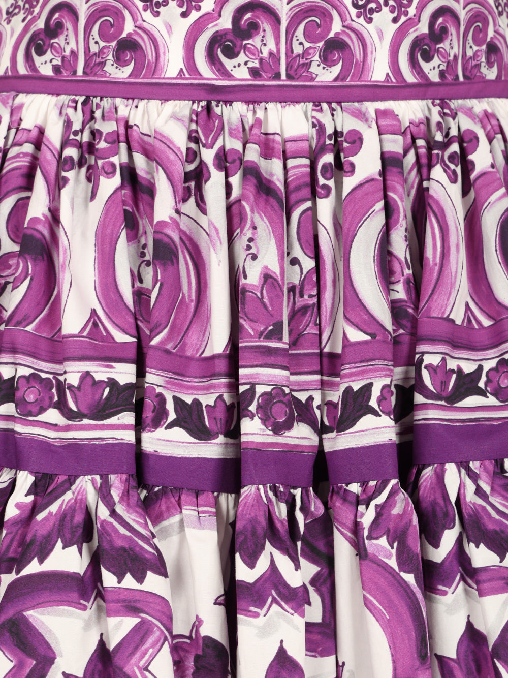 Dolce & Gabbana Short Skirt With Maiolica Print Gonne - Violet | f21dbae973b2226ab752b790a78f39a5a9a88519