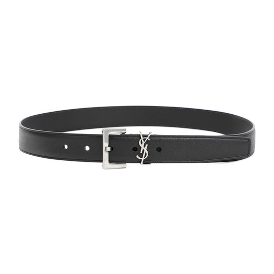 Black Leather Ysl Belt