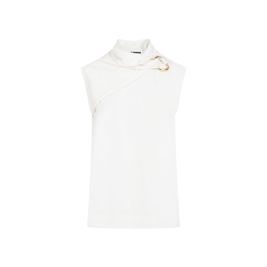 Jil Sander Top - Bianco | f013a627a039a8de212e01c2183afda2cc7eef17