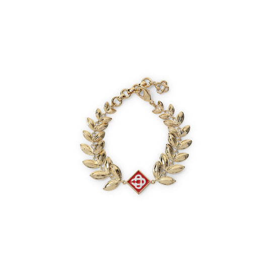 Gold Laurel Brass Bracelet
