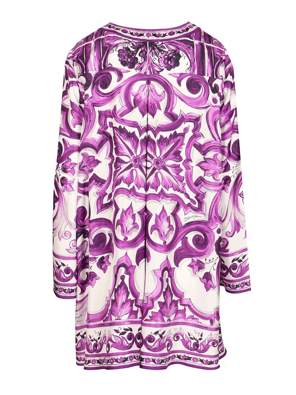 Dolce & Gabbana Maiolica Print Twill Dress Abiti - Violet | 1a1836c8bb4139955c1825dfd64c6b1922831162