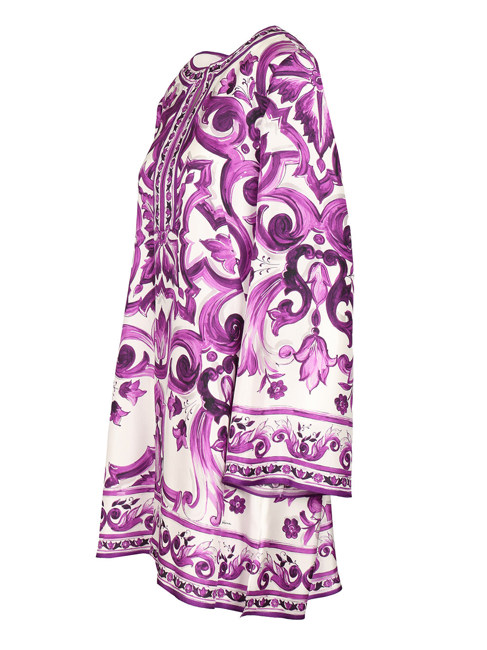 Dolce & Gabbana Maiolica Print Twill Dress Abiti - Violet | bd749e24211d6430b80a4cb1ce09e62d64444107