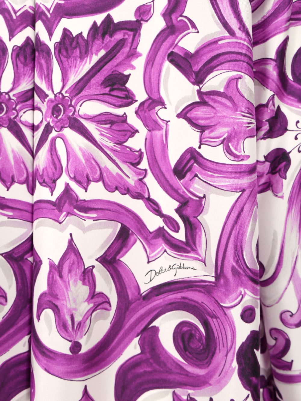 Dolce & Gabbana Maiolica Print Twill Dress Abiti - Violet | 30730e172192ed244a0a0787b7c570b686a06a82
