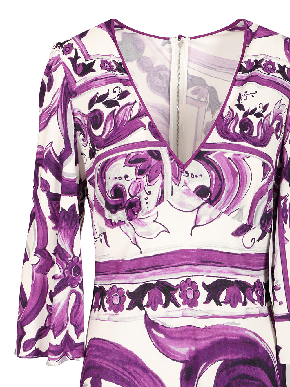 Dolce & Gabbana Abito Lungo Maiolica Abiti - Violet | 1c48d9f77827674a2c041a068473de3d42a5c778