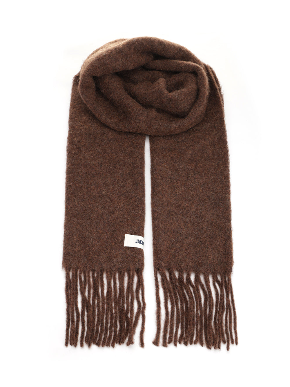Jacquemus Wool Blend Scarf Scarves And Foulards - Marrone | 42449f9999ddbf14e0ece221197dcf97d1f4abed
