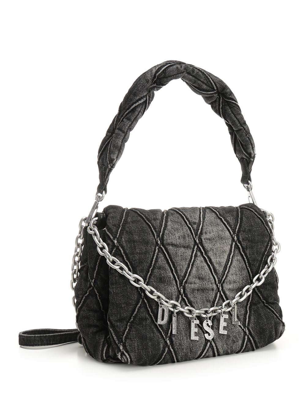Diesel Charm-D Shoulder Bags - Nero | 36727aca70f9b74d063e91fc1480f8aafb8d7823