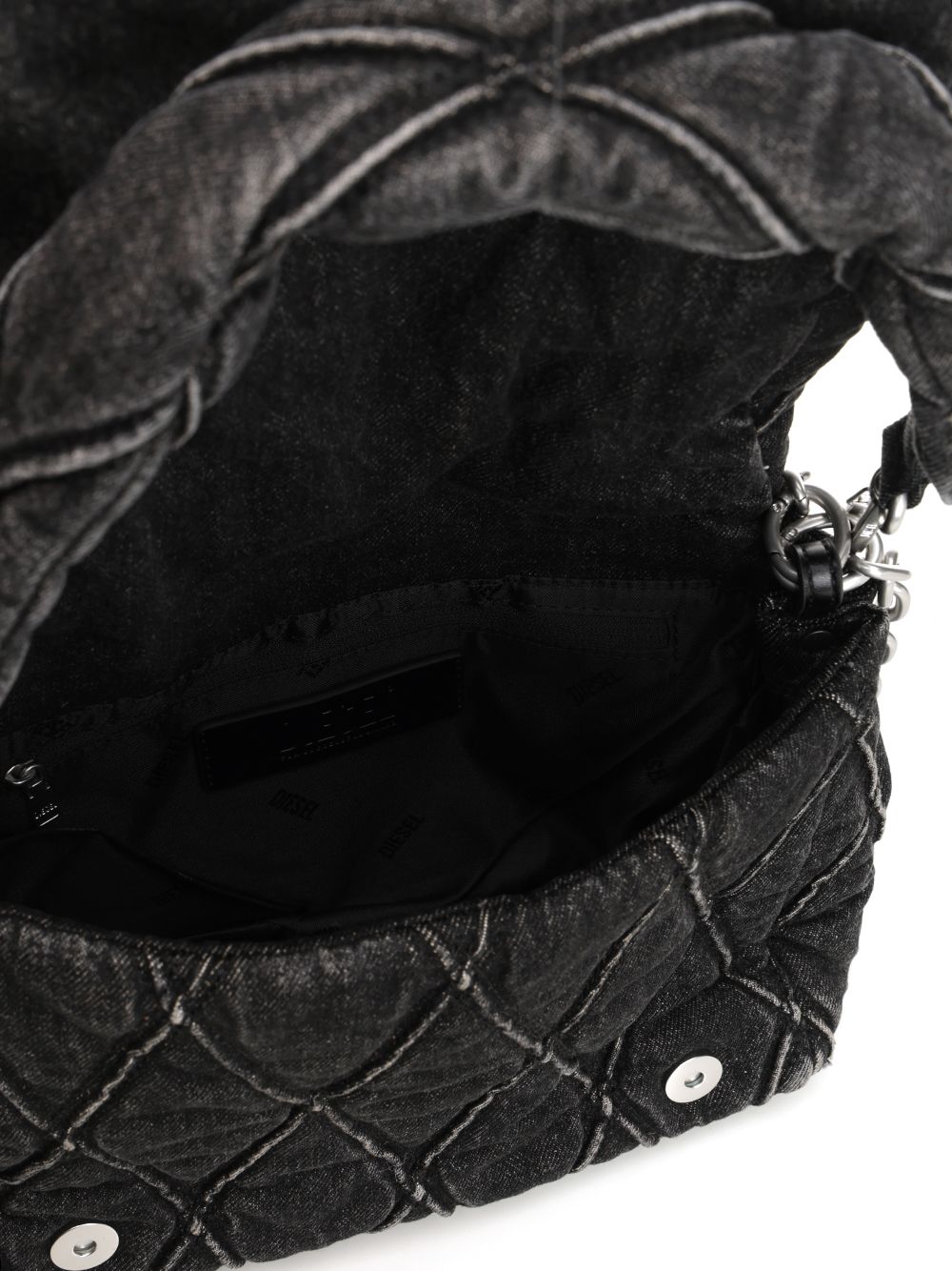 Diesel Charm-D Shoulder Bags - Nero | 19d72b701555c0a96a6bf0e37fb8b6d2762b3047