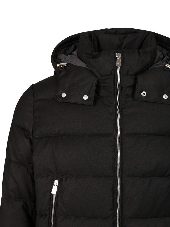 Tatras Domiziano Down Jacket In Super 150s Wool Coats - Nero | e30a275b2f66aa370b0f1293303dd32ded8e9977