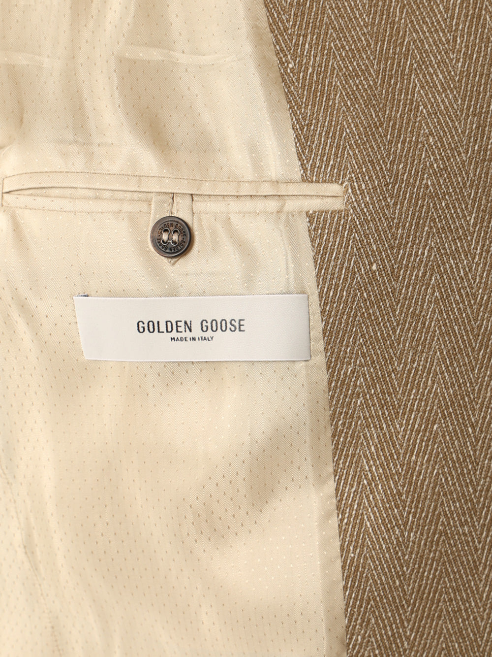 Golden Goose Deluxe Brand Single-Breasted Chevron Linen Blend Blazer Giacche - Multicolor | 8f228785a7bf384fb9d14dd27756371ad43407b3