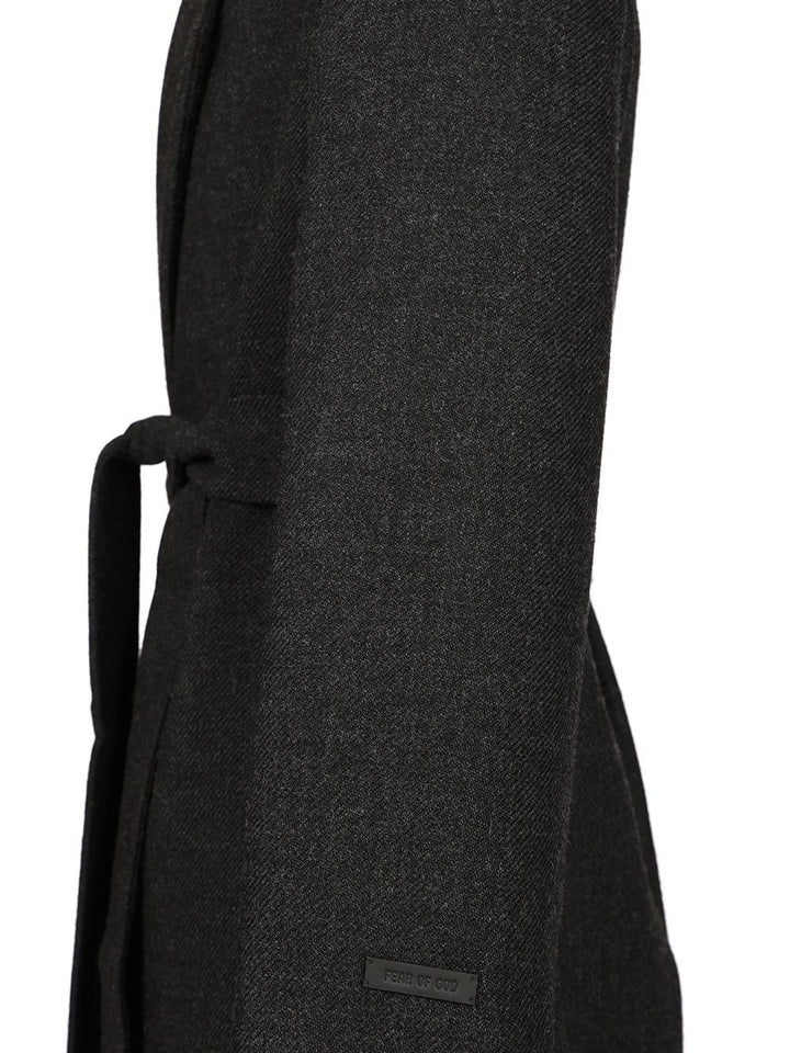 Fear Of God Wool Relaxed Coat Coats - Nero | db79c14185c233c227d68497fbf144c599d86715