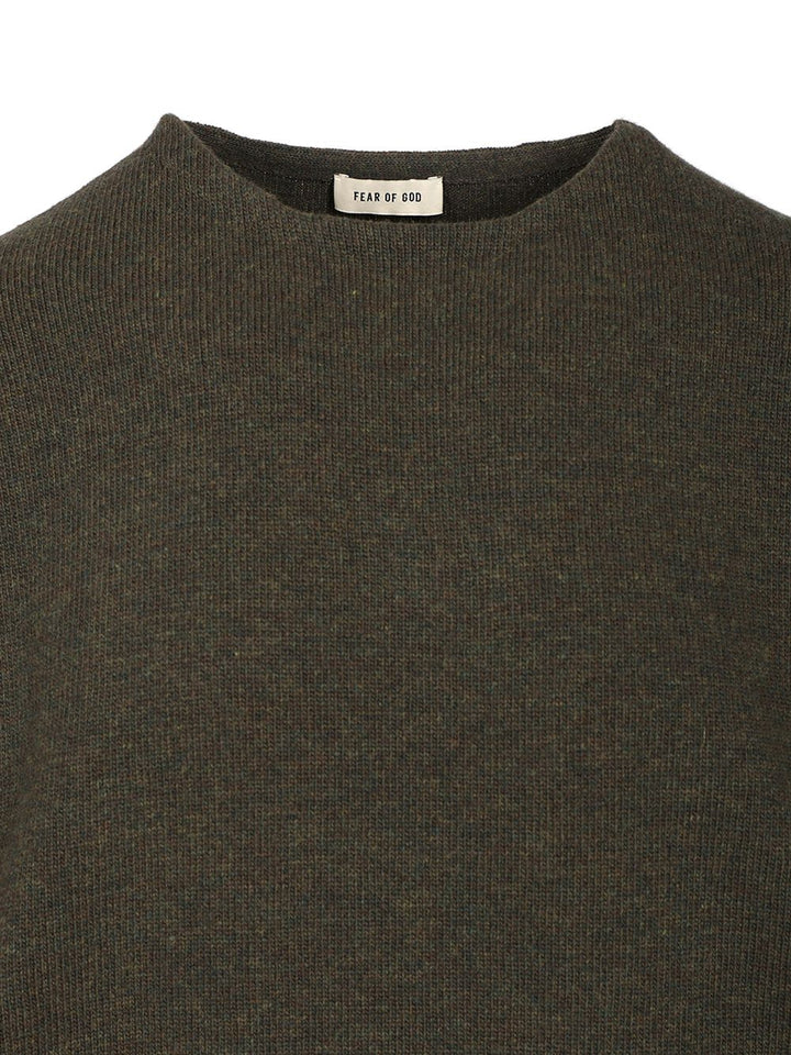 Fear Of God Knit Crewneck Sweater Knitwear - Verde | b6d14c123654850b19ab18b4144411d136abe372