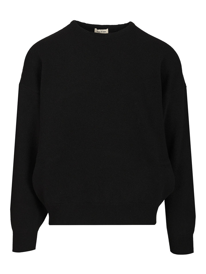 Fear Of God Knit Crewneck Sweater Knitwear - Nero | 25c3abb1a946734322b59190105a429d80d0b462