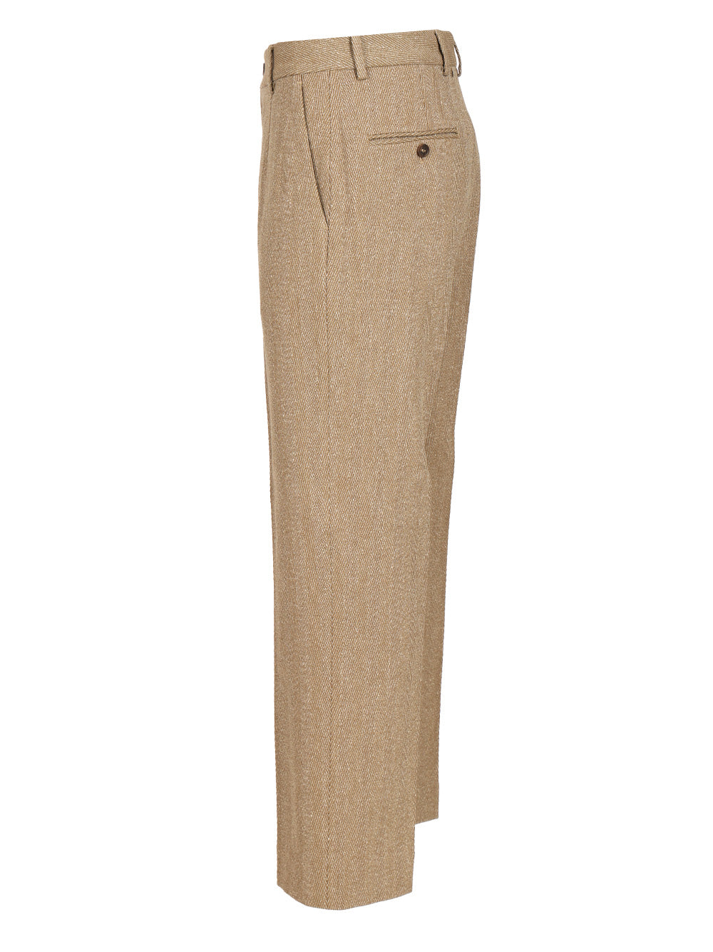 Golden Goose Deluxe Brand Tailored Trousers In Chevron Linen Blend Giacche - Beige | 0a1da6c2217c035419c9a222465b93e0b3c899c0