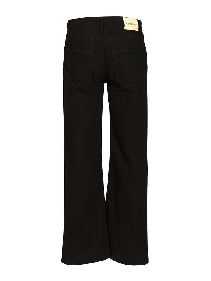 Mcqueen Wide Leg Jeans - Nero | c359640843edda723aed6e3a88dac3ed21d59009