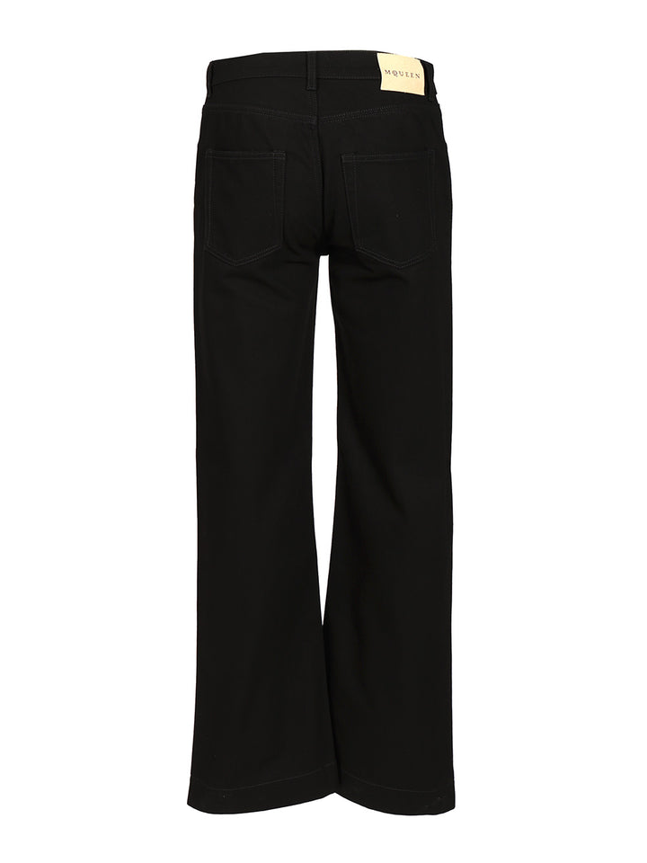 Mcqueen Wide Leg Jeans - Nero | eb6bca317c0d75672d1b11447c67b01f8223c7a6